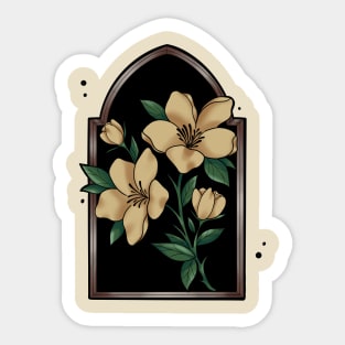 Yellow florals Sticker